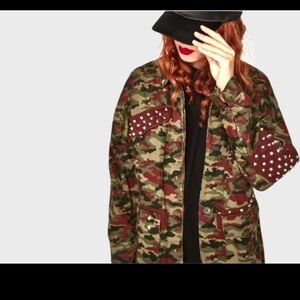 Studded Camouflage Women's Jacket